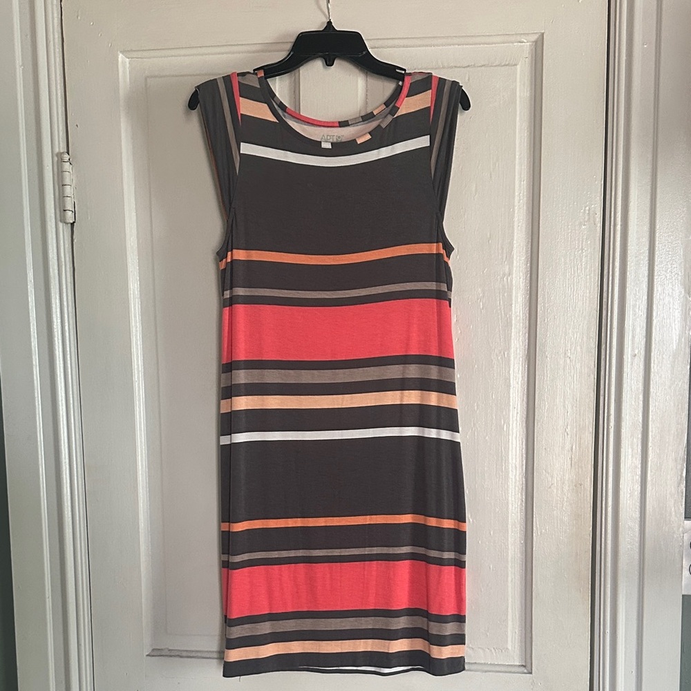 Apt 9 Gray, Coral, Peach Dress
